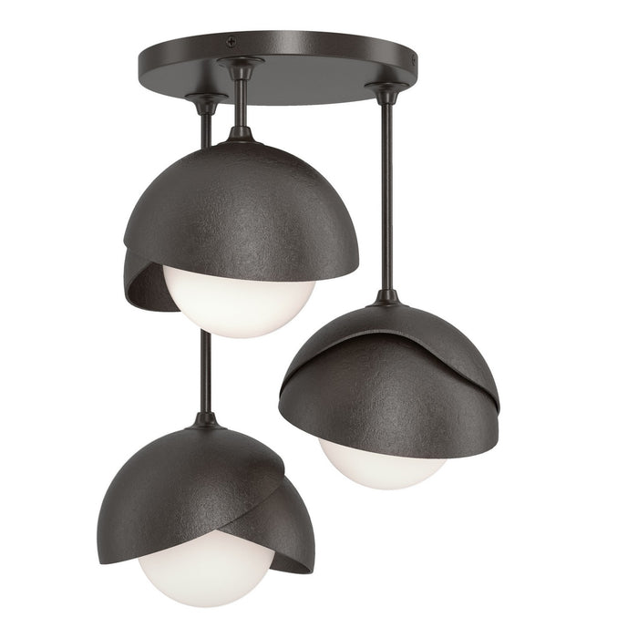 Hubbardton Forge 121374-SKT-14-14-GG0711 Three Light Semi-Flush Mount, Oil Rubbed Bronze