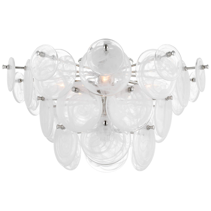 Visual Comfort Signature ARN 4451PN-WSG LED Flush Mount, Polished Nickel