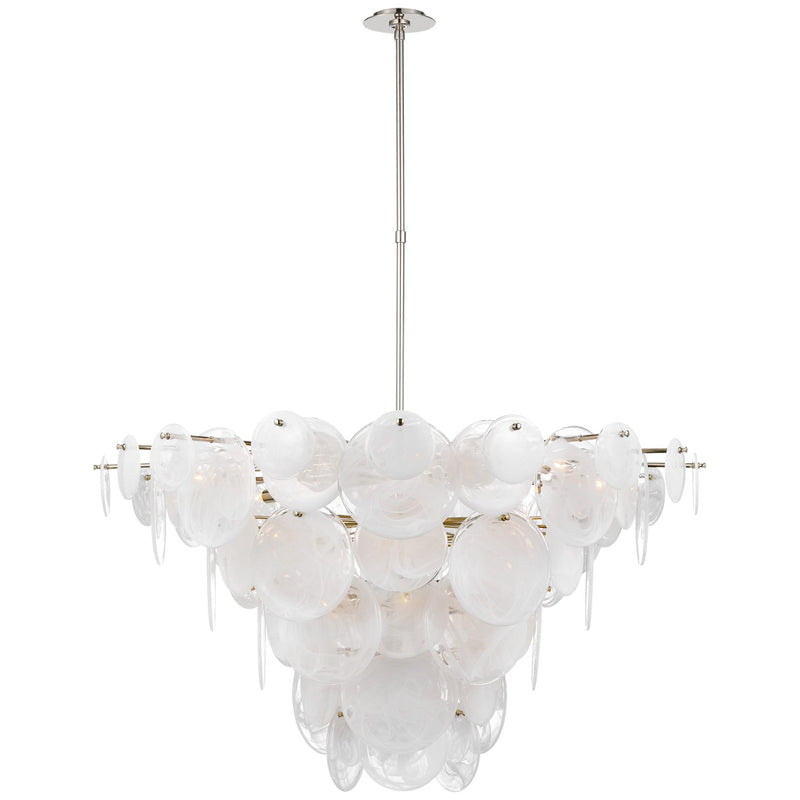 Visual Comfort Signature ARN 5454PN-WSG LED Chandelier, Polished Nickel