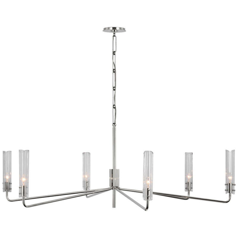 Visual Comfort Signature ARN 5485PN-CG LED Chandelier, Polished Nickel