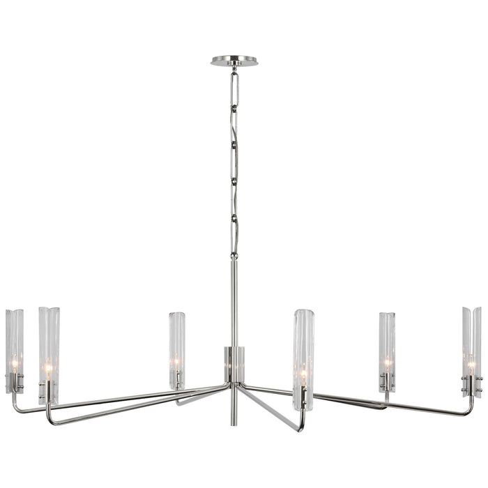 Visual Comfort Signature ARN 5485PN-CG LED Chandelier, Polished Nickel