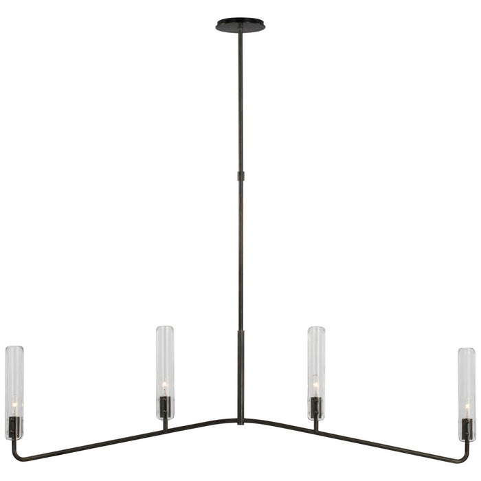 Visual Comfort Signature ARN 5510BZ-CG LED Linear Chandelier, Bronze