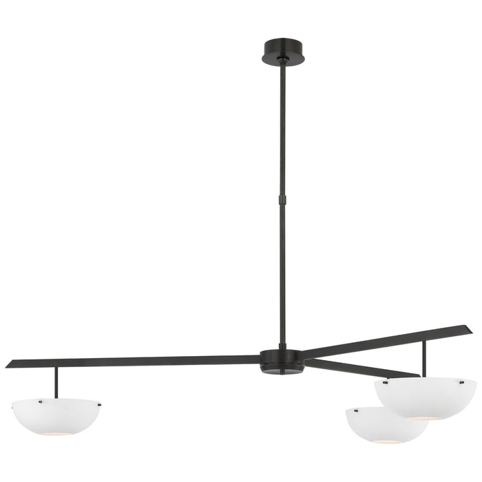 Visual Comfort Signature ARN 5520BZ-WHT LED Chandelier, Bronze