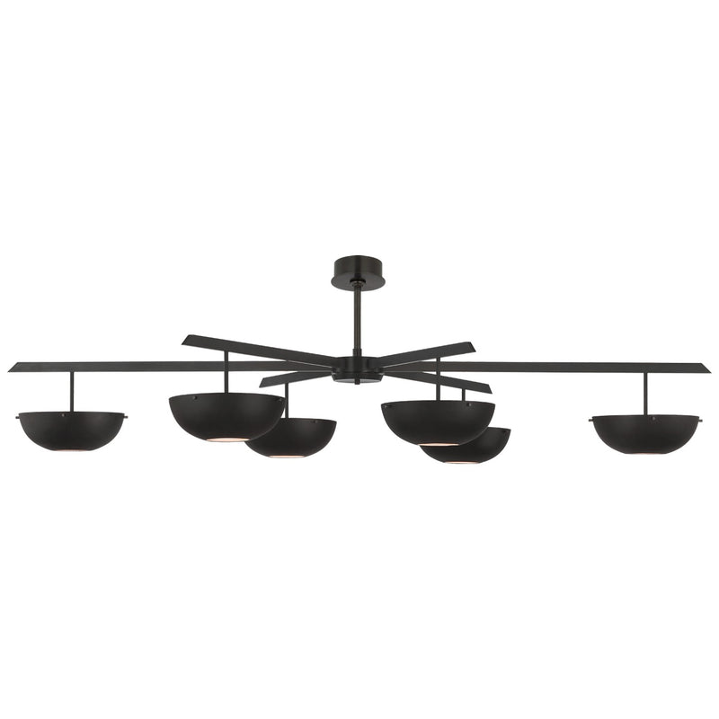 Visual Comfort Signature ARN 5521BZ-BLK LED Chandelier, Bronze