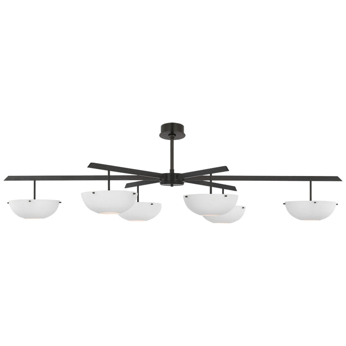 Visual Comfort Signature ARN 5521BZ-WHT LED Chandelier, Bronze