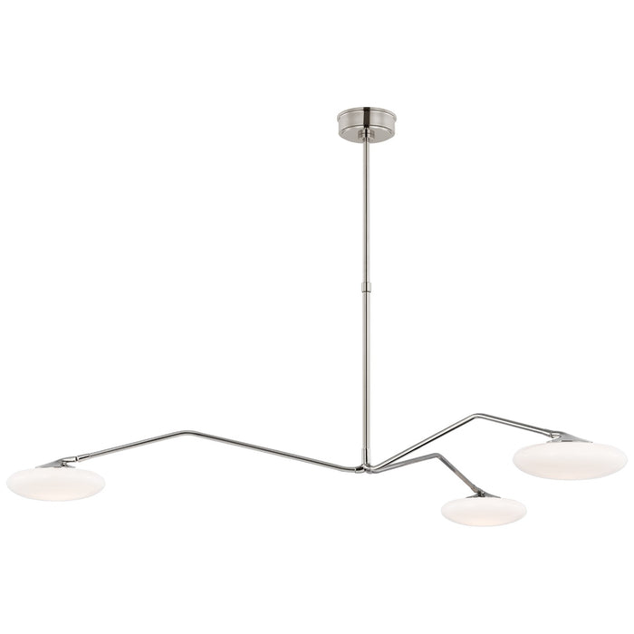 Visual Comfort Signature CD 5010PN-WG LED Chandelier, Polished Nickel
