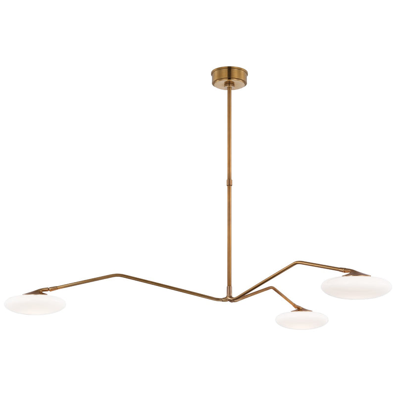 Visual Comfort Signature CD 5010SB-WG LED Chandelier, Soft Brass