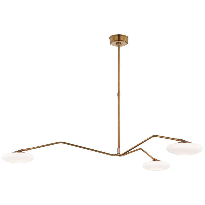 Visual Comfort Signature CD 5010SB-WG LED Chandelier, Soft Brass