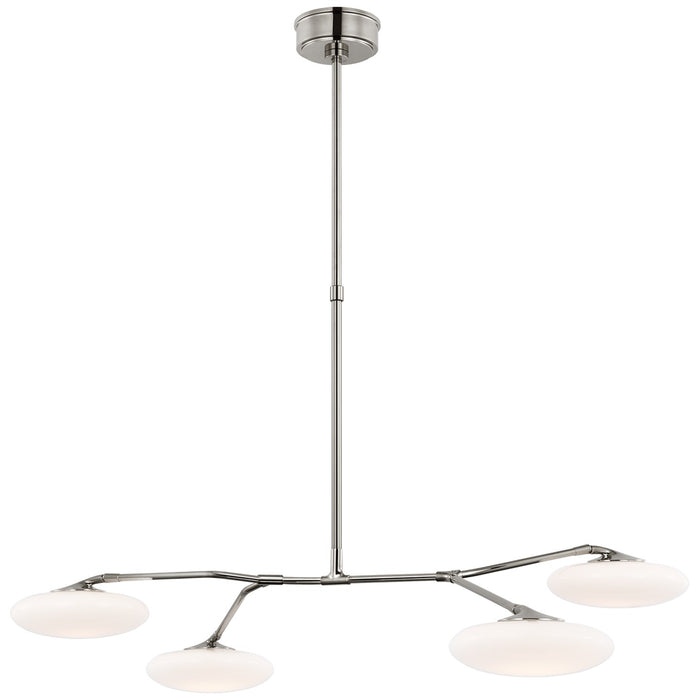 Visual Comfort Signature CD 5014PN-WG LED Chandelier, Polished Nickel