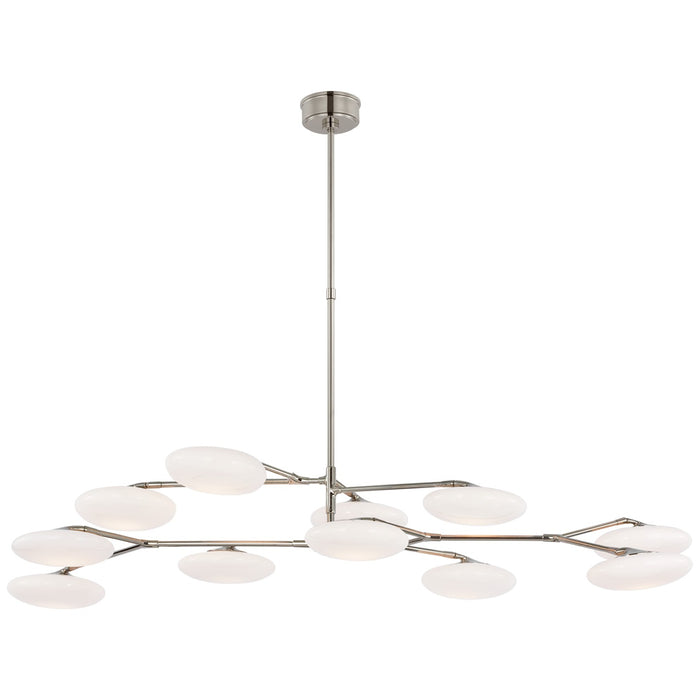 Visual Comfort Signature CD 5018PN-WG LED Chandelier, Polished Nickel