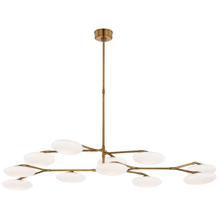 Visual Comfort Signature CD 5018SB-WG LED Chandelier, Soft Brass