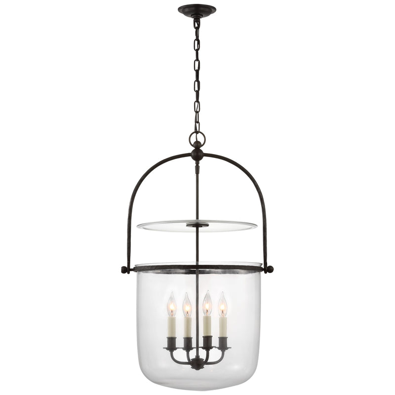 Visual Comfort Signature CHC 2270AI-CG Four Light Lantern, Aged Iron