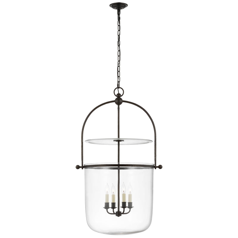 Visual Comfort Signature CHC 2271AI-CG Four Light Lantern, Aged Iron