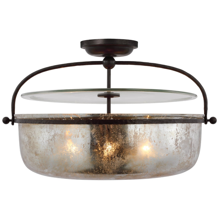 Visual Comfort Signature CHC 4272AI-MG LED Semi-Flush Mount, Aged Iron