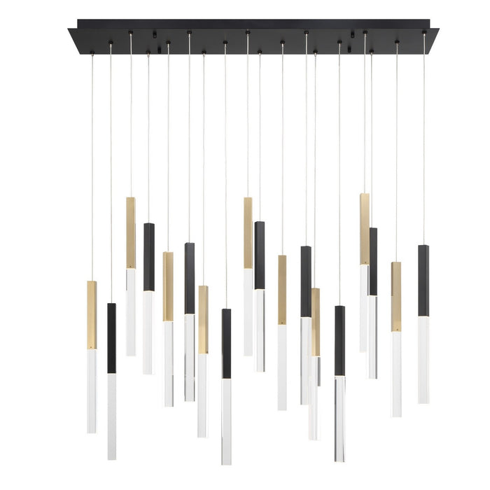 Eurofase 46771-025 LED Chandelier, Gold-Black