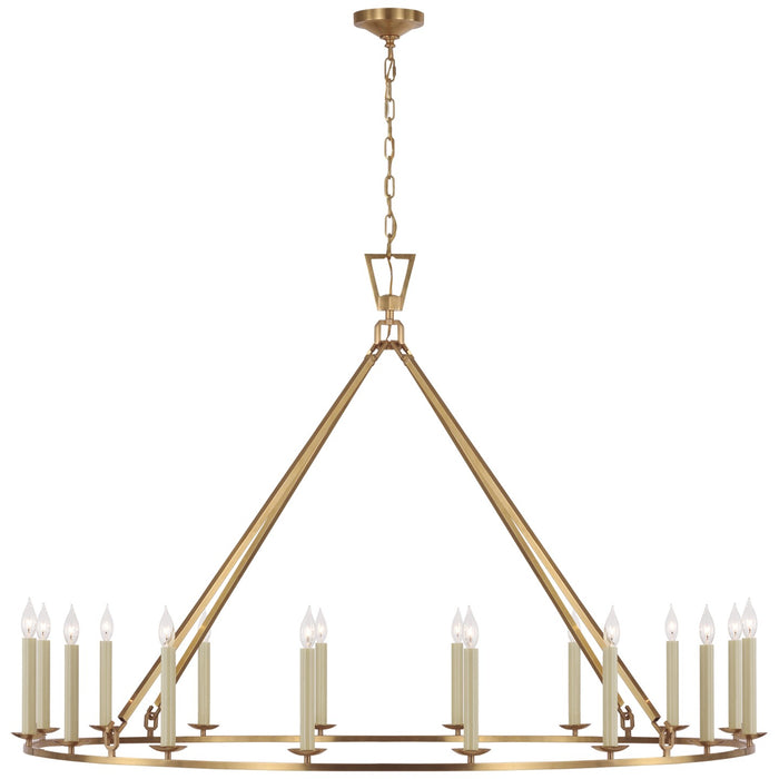 Visual Comfort Signature CHC 5275AB LED Chandelier, Antique-Burnished Brass