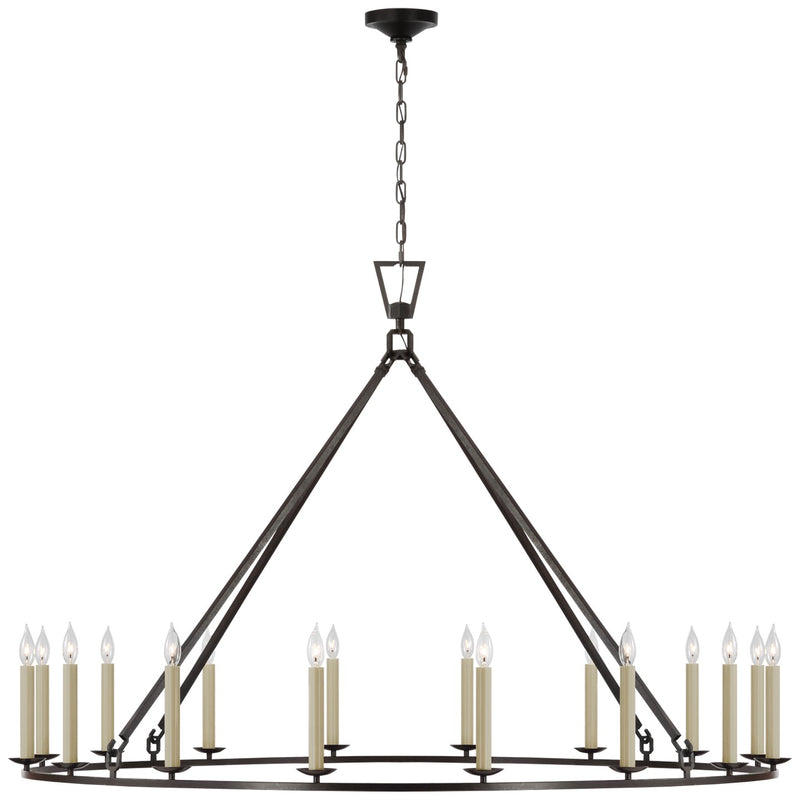 Visual Comfort Signature CHC 5275AI LED Chandelier, Aged Iron