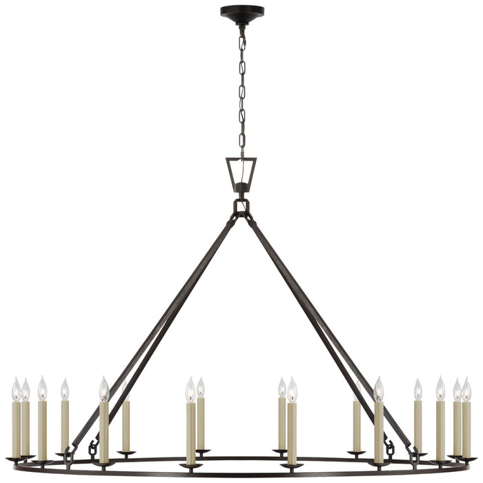 Visual Comfort Signature CHC 5275AI LED Chandelier, Aged Iron