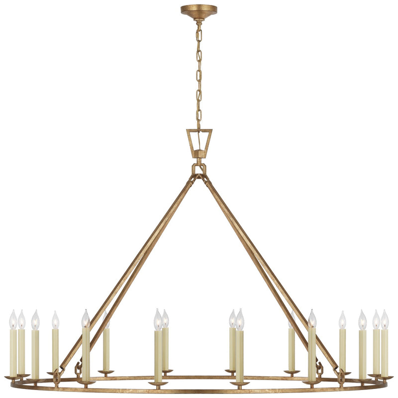 Visual Comfort Signature CHC 5275GI LED Chandelier, Gilded Iron
