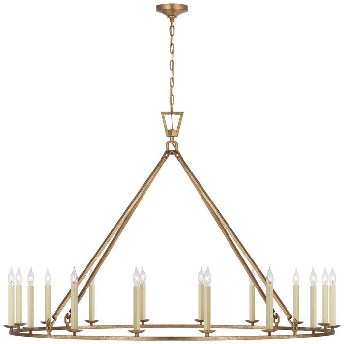 Visual Comfort Signature CHC 5275GI LED Chandelier, Gilded Iron