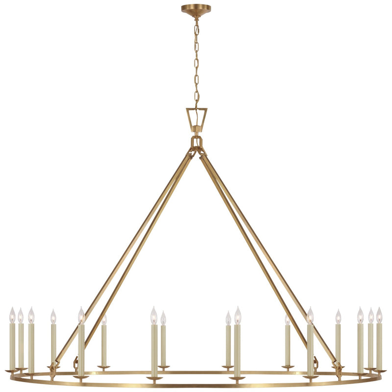 Visual Comfort Signature CHC 5276AB LED Chandelier, Antique-Burnished Brass