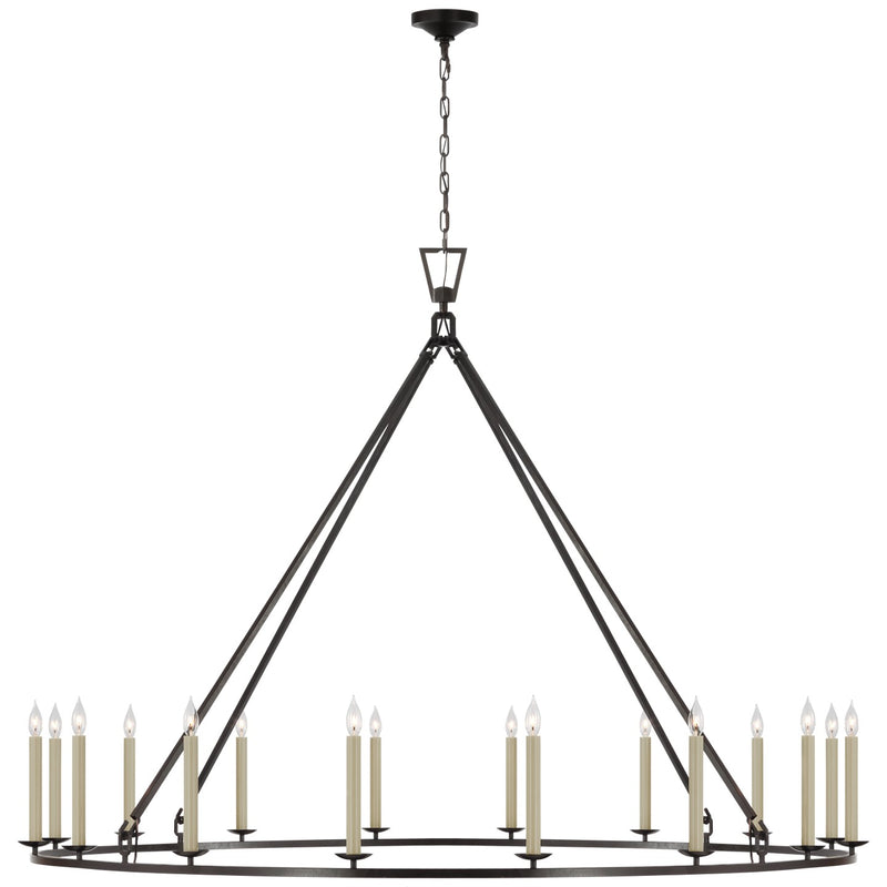 Visual Comfort Signature CHC 5276AI LED Chandelier, Aged Iron