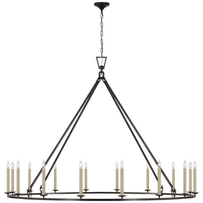 Visual Comfort Signature CHC 5276AI LED Chandelier, Aged Iron