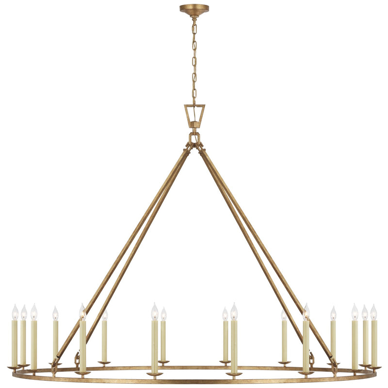 Visual Comfort Signature CHC 5276GI LED Chandelier, Gilded Iron