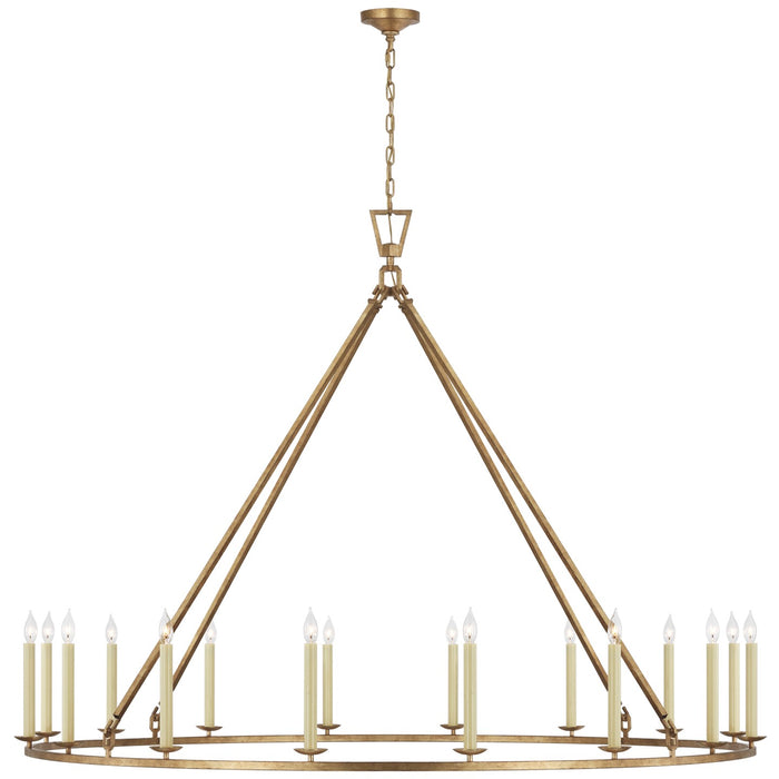 Visual Comfort Signature CHC 5276GI LED Chandelier, Gilded Iron