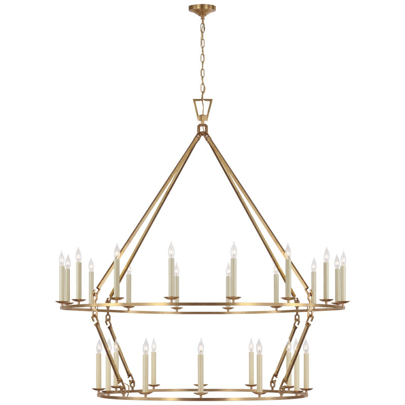 Visual Comfort Signature CHC 5277AB LED Chandelier, Antique-Burnished Brass