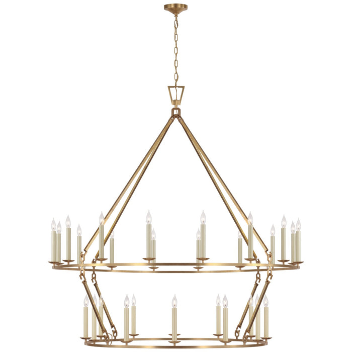 Visual Comfort Signature CHC 5277AB LED Chandelier, Antique-Burnished Brass