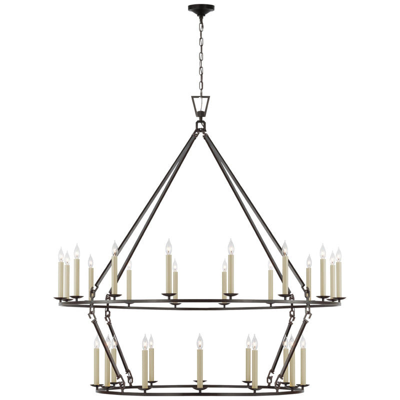 Visual Comfort Signature CHC 5277AI LED Chandelier, Aged Iron