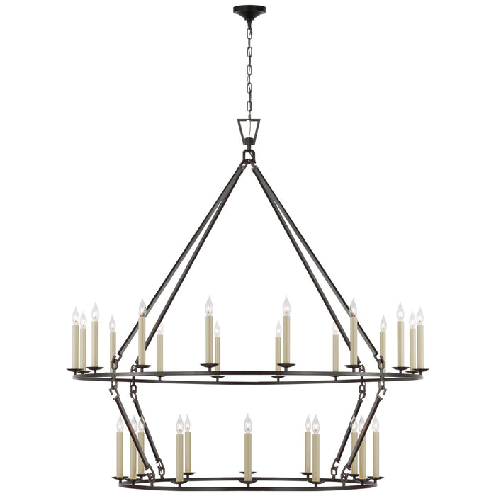 Visual Comfort Signature CHC 5277AI LED Chandelier, Aged Iron