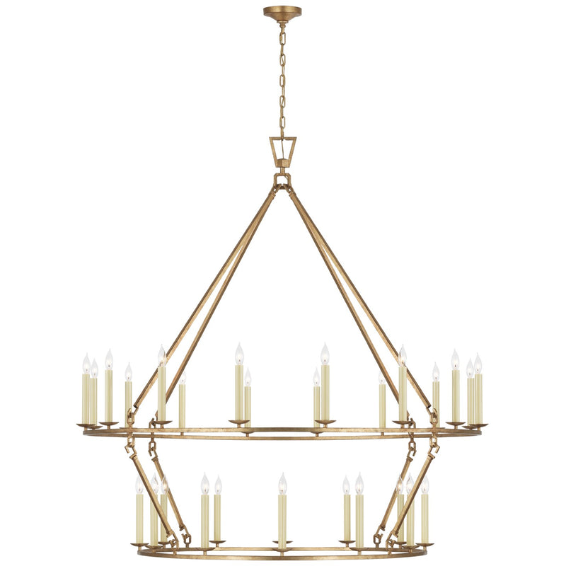 Visual Comfort Signature CHC 5277GI LED Chandelier, Gilded Iron