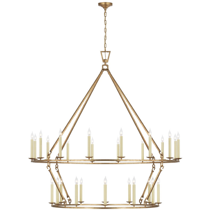 Visual Comfort Signature CHC 5277GI LED Chandelier, Gilded Iron