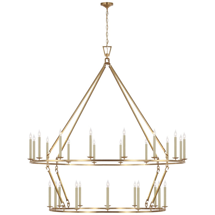 Visual Comfort Signature CHC 5278AB LED Chandelier, Antique-Burnished Brass