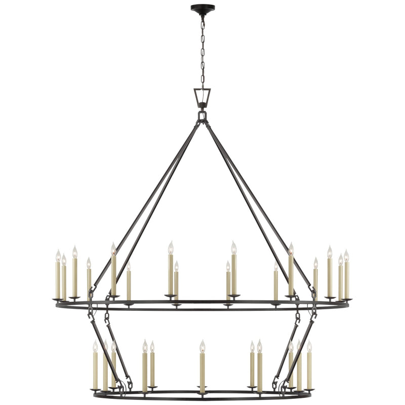 Visual Comfort Signature CHC 5278AI LED Chandelier, Aged Iron