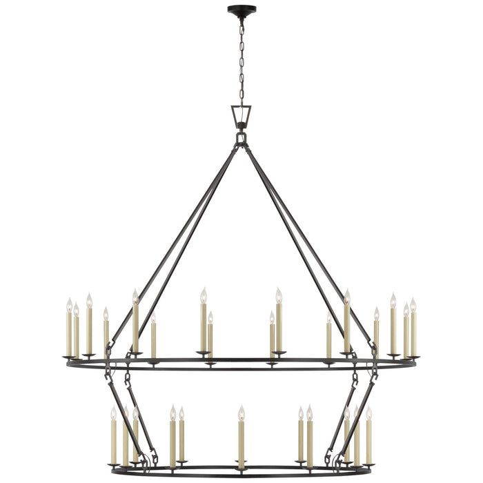 Visual Comfort Signature CHC 5278AI LED Chandelier, Aged Iron