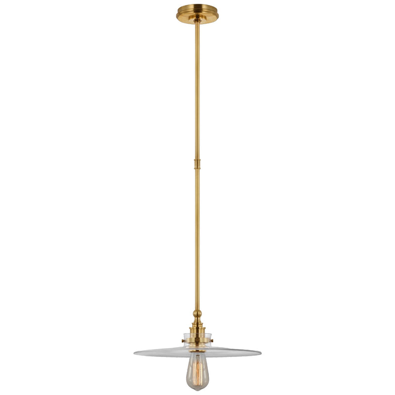 Visual Comfort Signature CHC 5526AB-CG LED Pendant, Antique-Burnished Brass