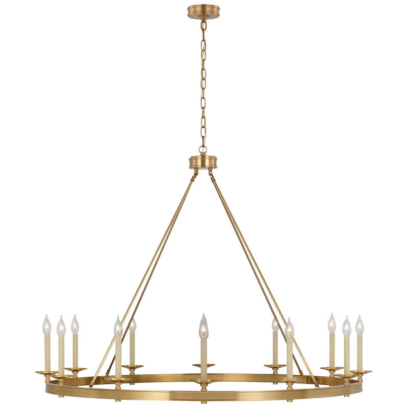 Visual Comfort Signature CHC 5614AB LED Chandelier, Antique-Burnished Brass
