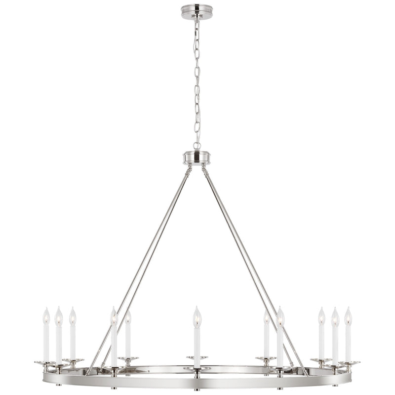 Visual Comfort Signature CHC 5614PN LED Chandelier, Polished Nickel