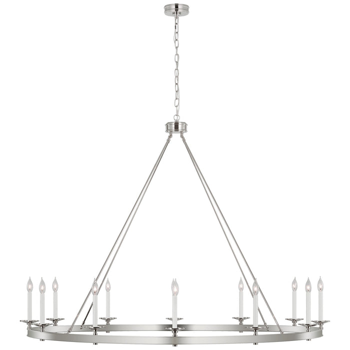 Visual Comfort Signature CHC 5615PN LED Chandelier, Polished Nickel