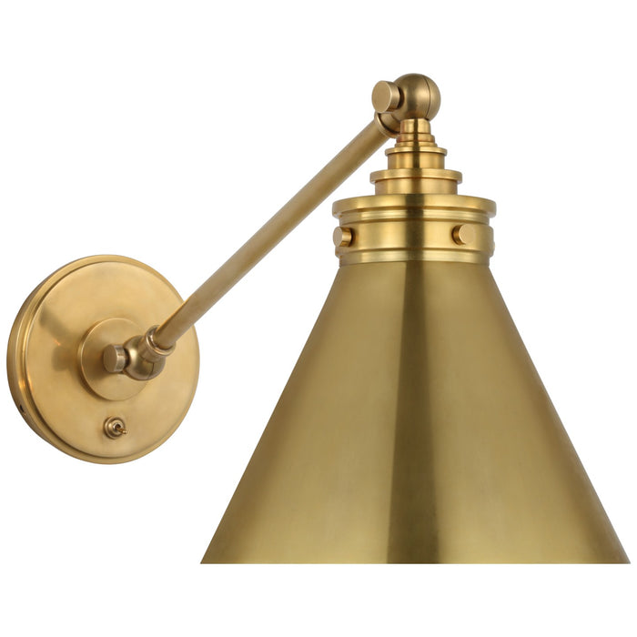 Visual Comfort Signature CHD 2525AB LED Wall Sconce, Antique-Burnished Brass