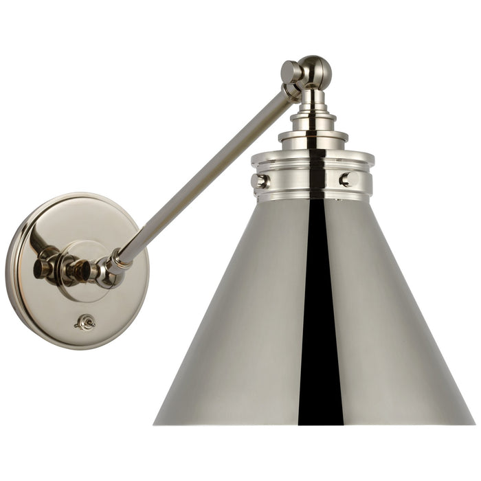 Visual Comfort Signature CHD 2525PN LED Wall Sconce, Polished Nickel