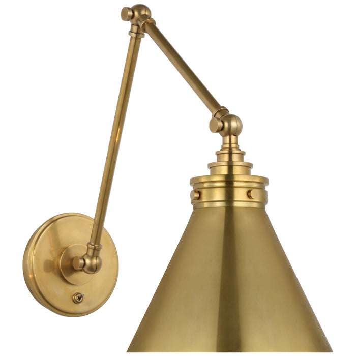 Visual Comfort Signature CHD 2526AB LED Wall Sconce, Antique-Burnished Brass