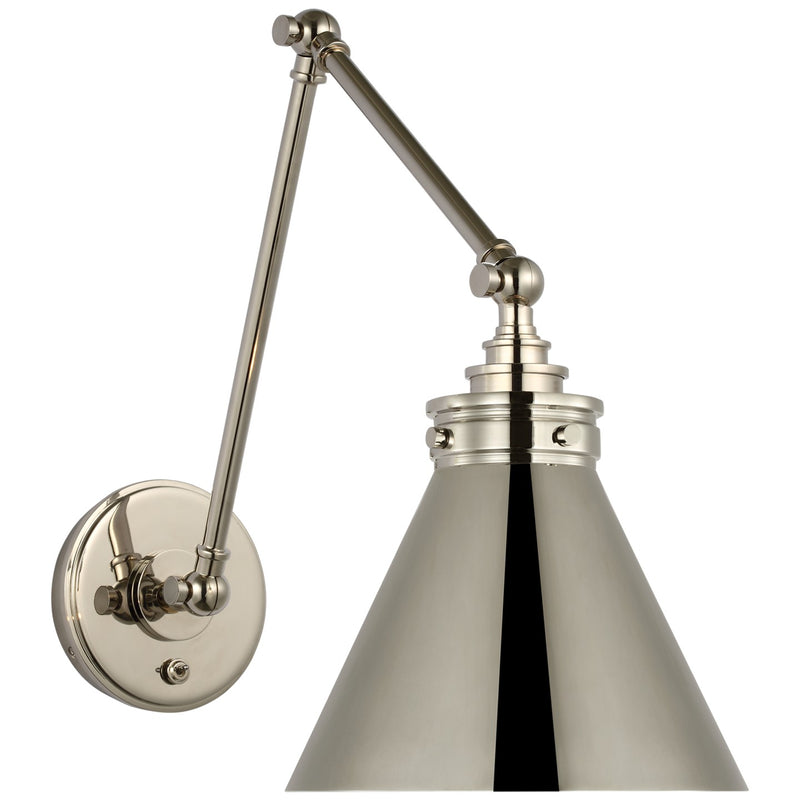 Visual Comfort Signature CHD 2526PN LED Wall Sconce, Polished Nickel