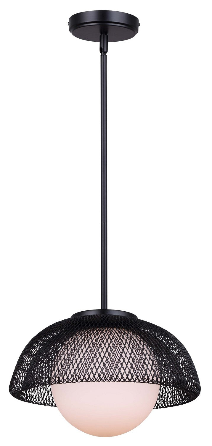 Canarm IPL2028B01BK One Light Pendant, Matte Black