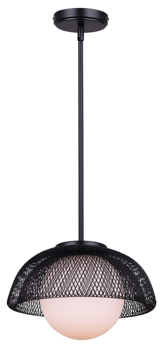 Canarm IPL2028B01BK One Light Pendant, Matte Black