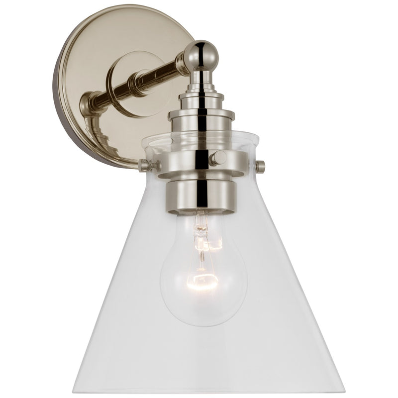 Visual Comfort Signature CHD 2527PN-CG LED Wall Sconce, Polished Nickel