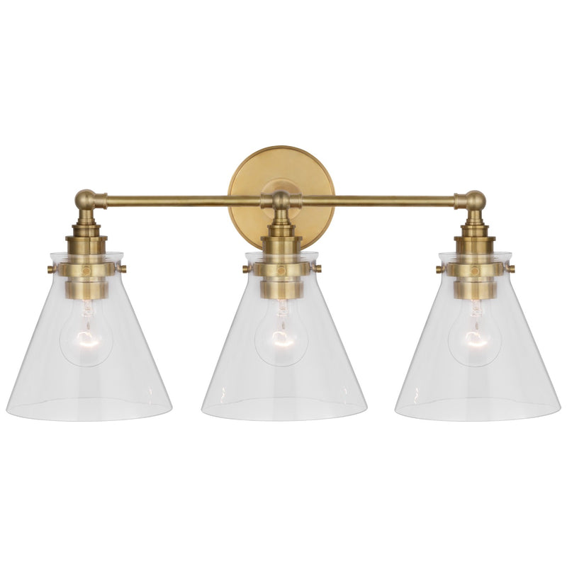 Visual Comfort Signature CHD 2529AB-CG LED Wall Sconce, Antique-Burnished Brass